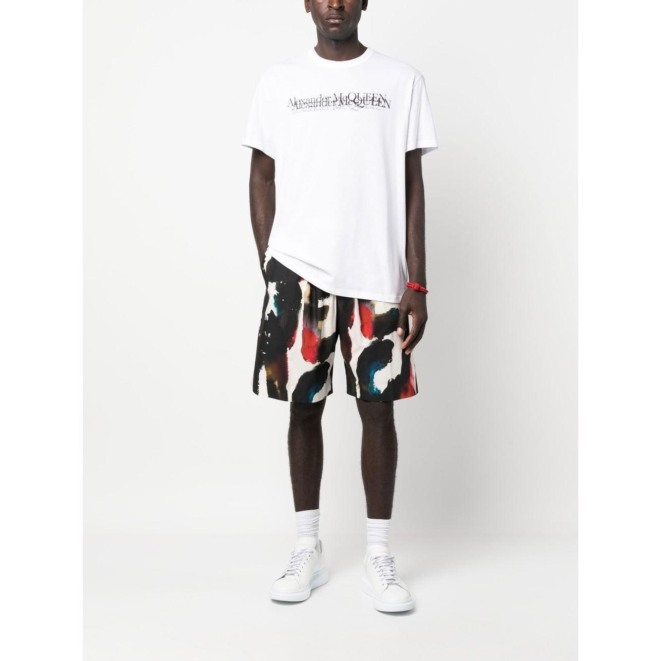 Alexander McQueen Straight Print Shorts 726838QUO768500