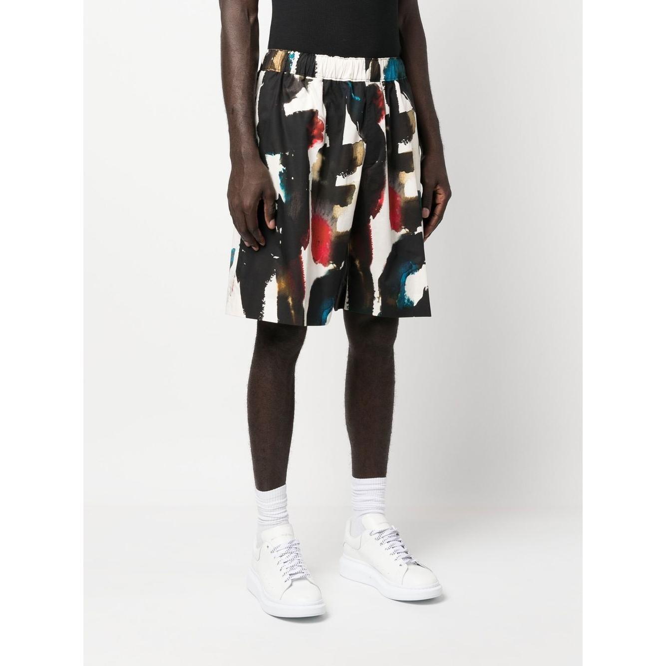 Alexander McQueen Straight Print Shorts 726838QUO768500