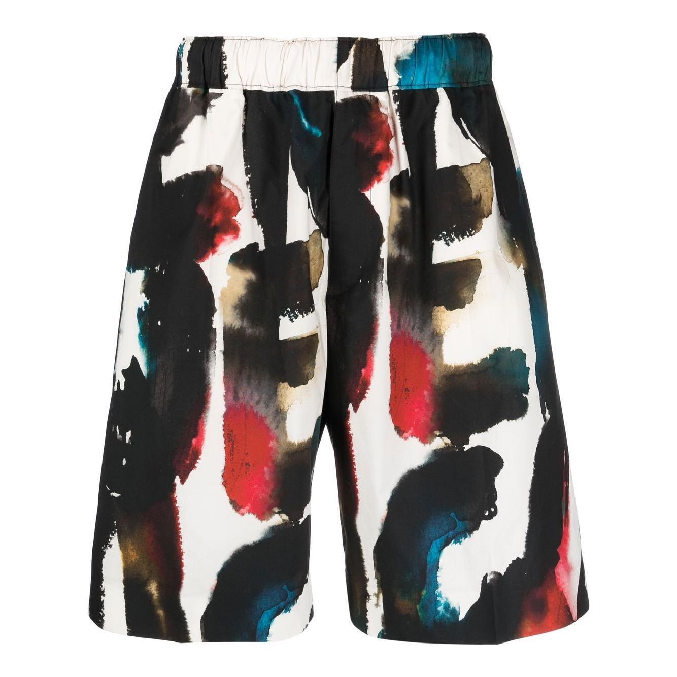Alexander McQueen Straight Print Shorts 726838QUO768500