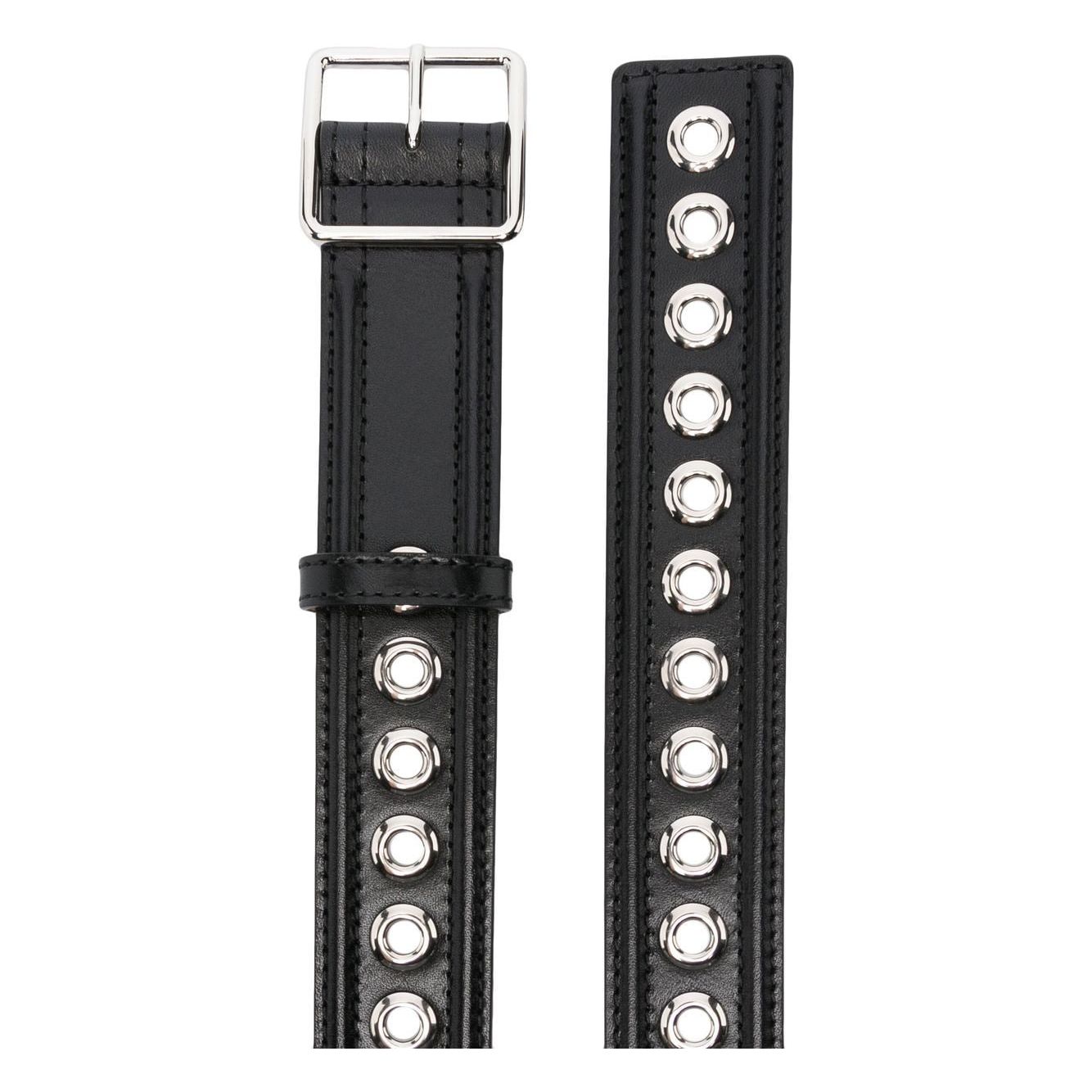 Alexander McQueen eyelet-detail leather belt 7334081BRCC1000