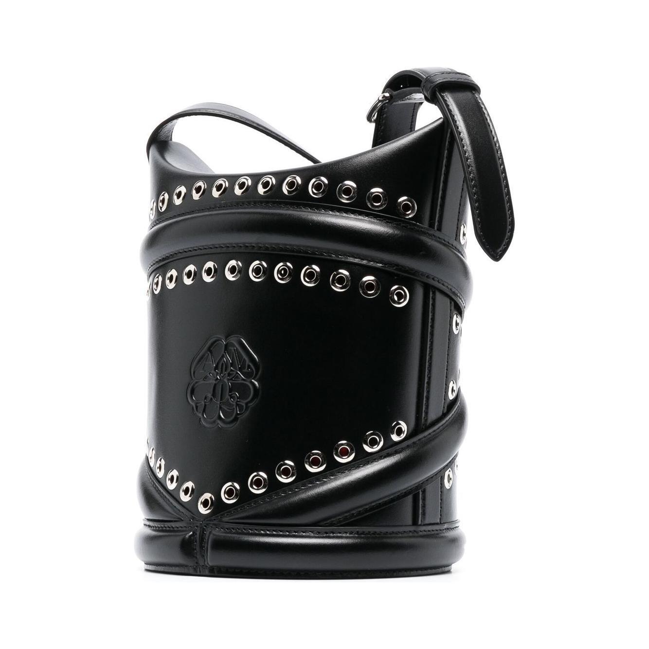 Alexander McQueen The Curve Studded Crossbody Bag 6564671BLEI1000