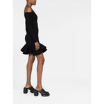 Alexander McQueen Short knitted dress with V-neck 734531Q1A5B1000