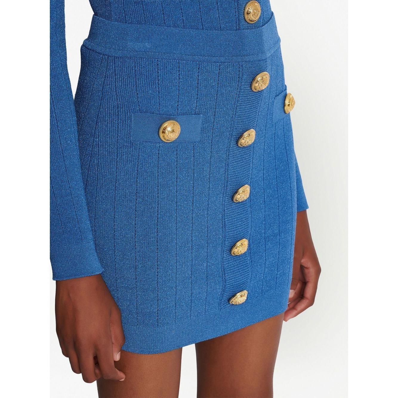Balmain Skirts Blue AF0LB290KB076KF