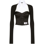 Dolce & Gabbana layered-shirt corset top F777NTGDBQ0S9000