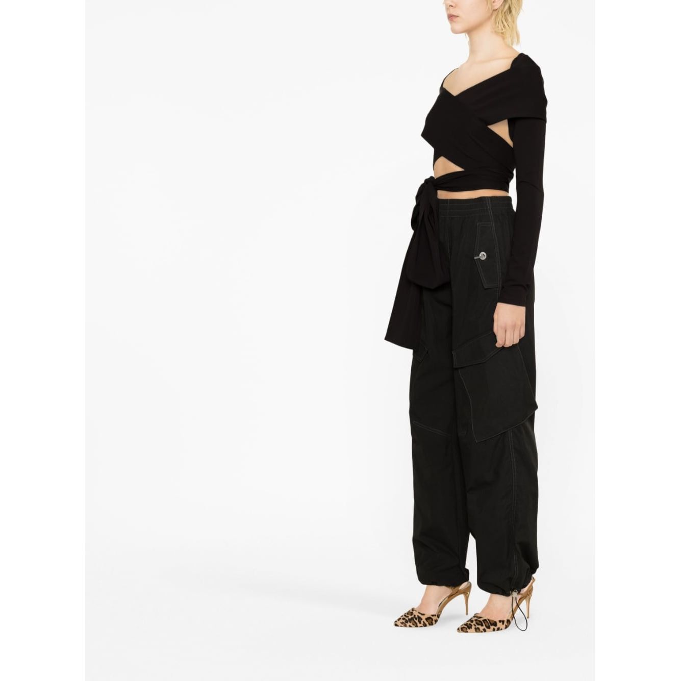 Dolce & Gabbana cut-out Wrap Top F26T8TFUGPON0000
