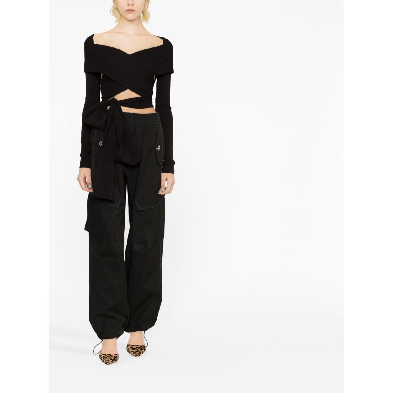 Dolce & Gabbana cut-out Wrap Top F26T8TFUGPON0000