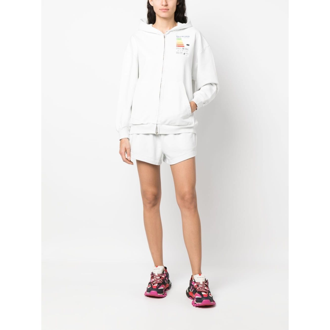 Balenciaga flared elasticated-waist shorts 744725TNVI69012