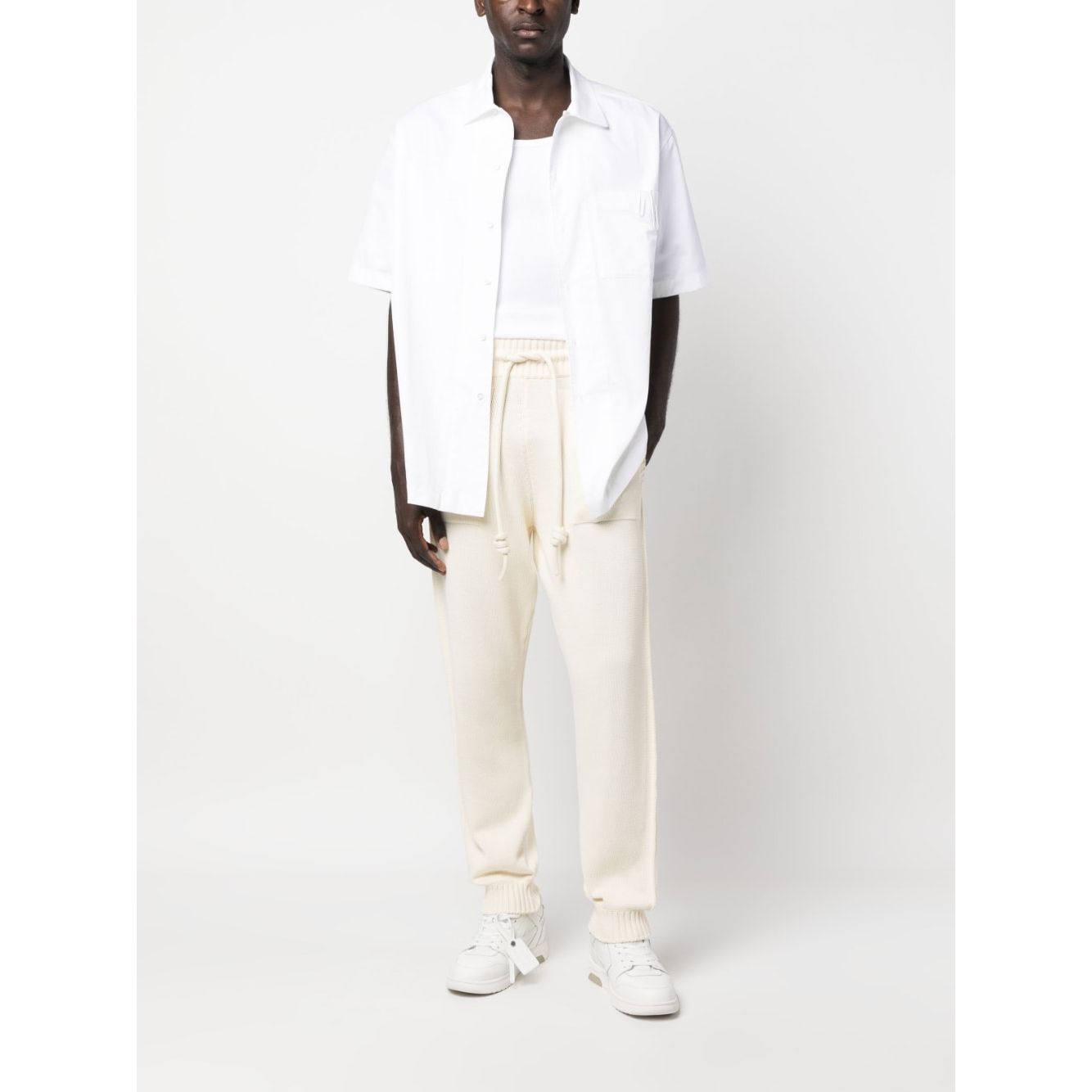 Off White Diag-stripe knitted track pants Trousers