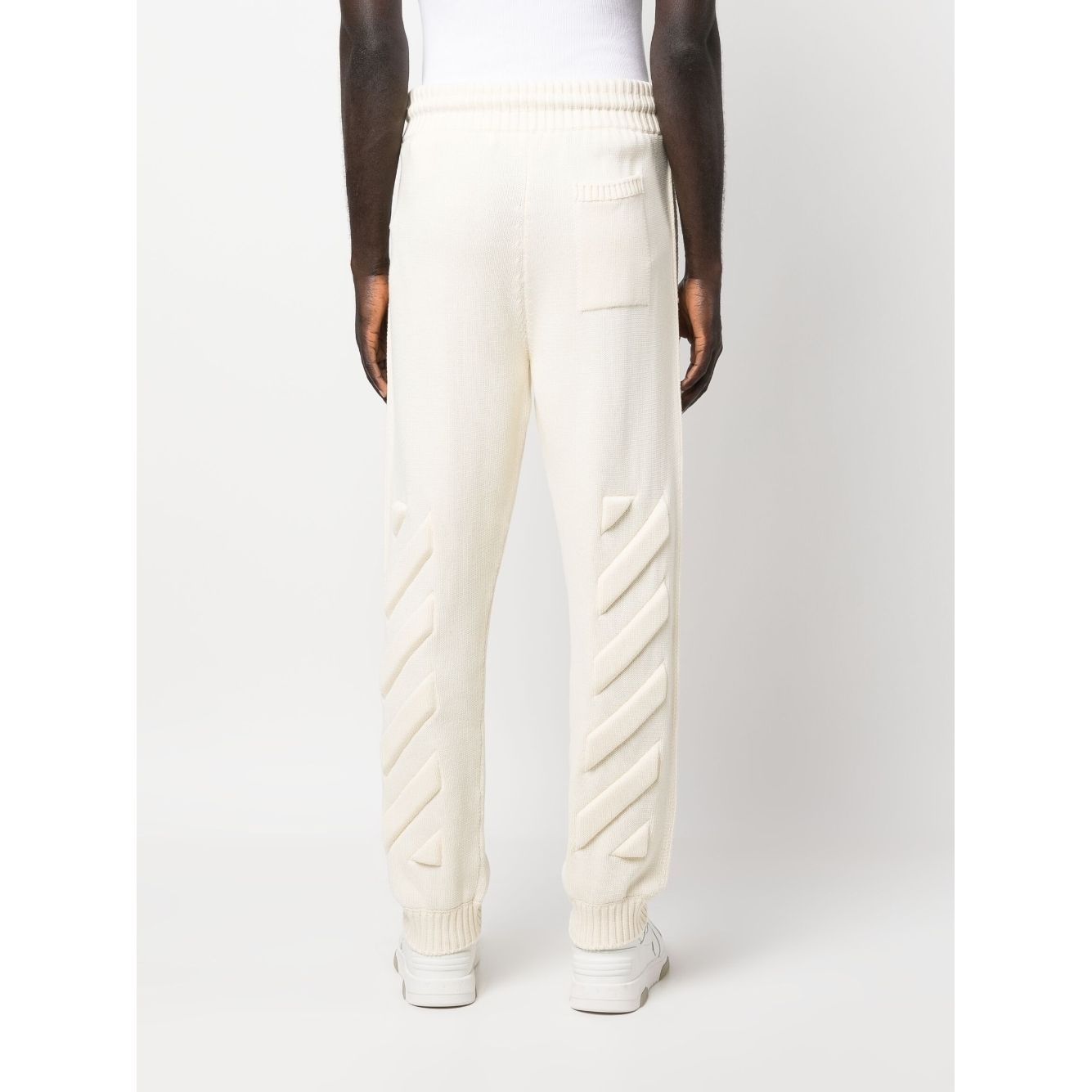 Off White Diag-stripe knitted track pants Trousers