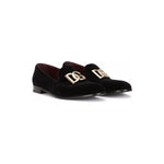 Dolce & Gabbana DG logo velvet slippers A50467A680880999