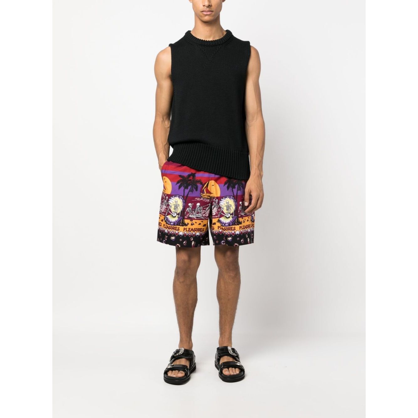 Pleasures Shorts Bordeaux P23SU031BURGUNDY