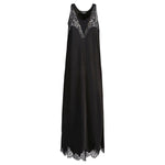 Balenciaga Lace trim long length sleeveless v-neckline dress 725085TKO041000