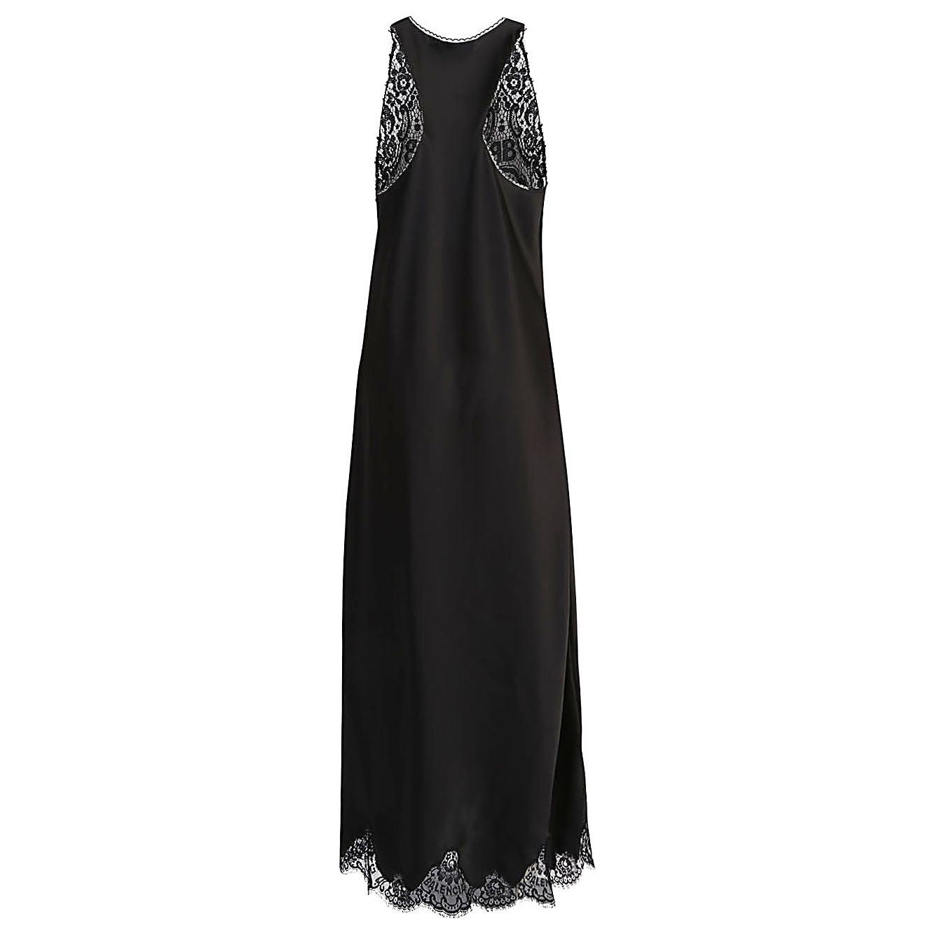 Balenciaga Lace trim long length sleeveless v-neckline dress 725085TKO041000