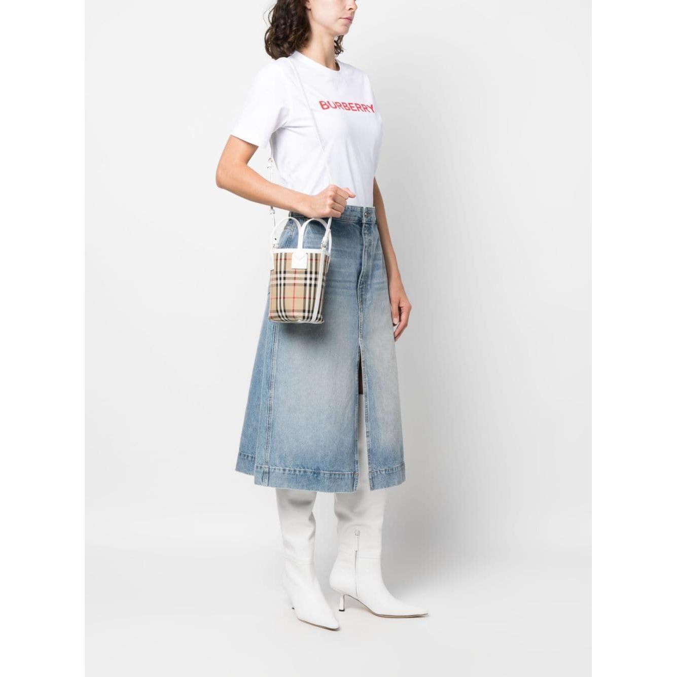 Burberry check motif mini bucket bag 8072348A1464