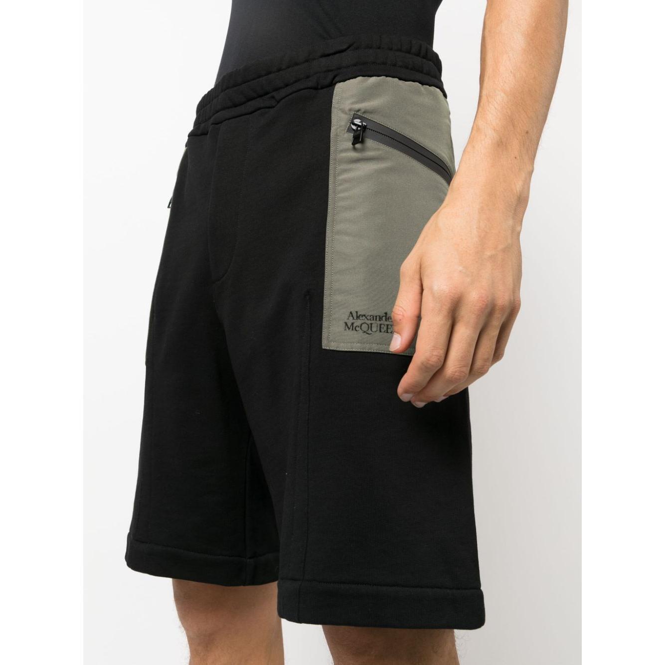 Alexander McQueen two-tone Elasticated Track Shorts 754555QVX431000