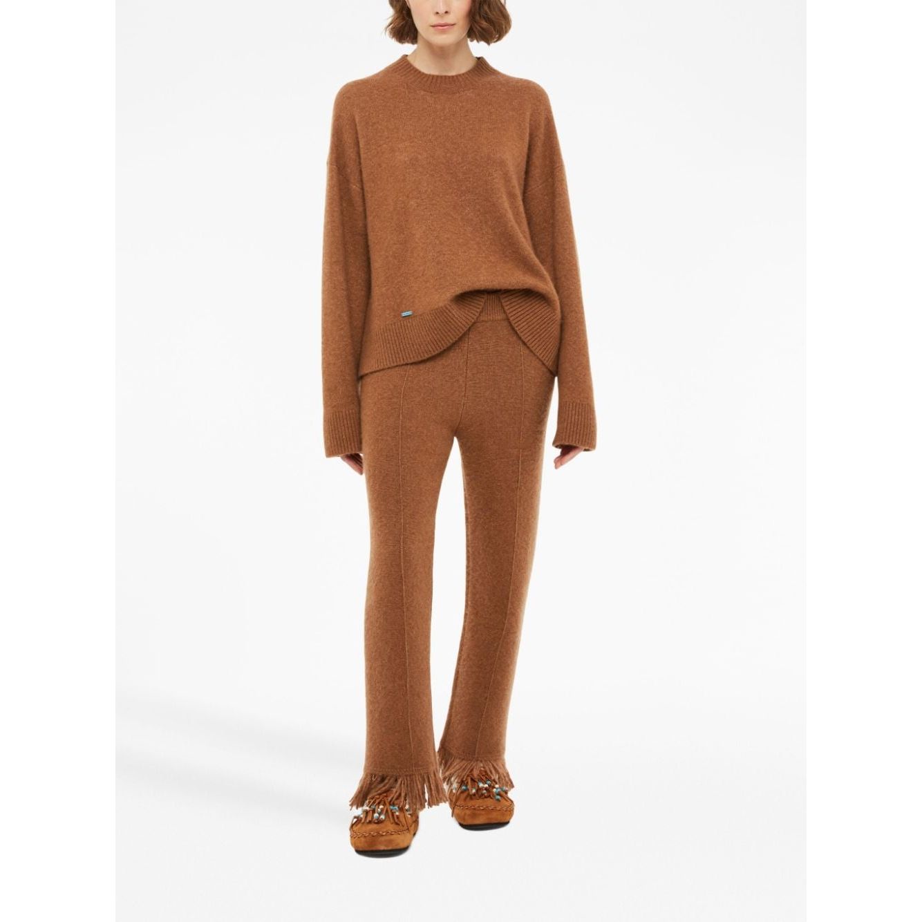 Alanui Trousers Camel LWHG001F23KNI0026200