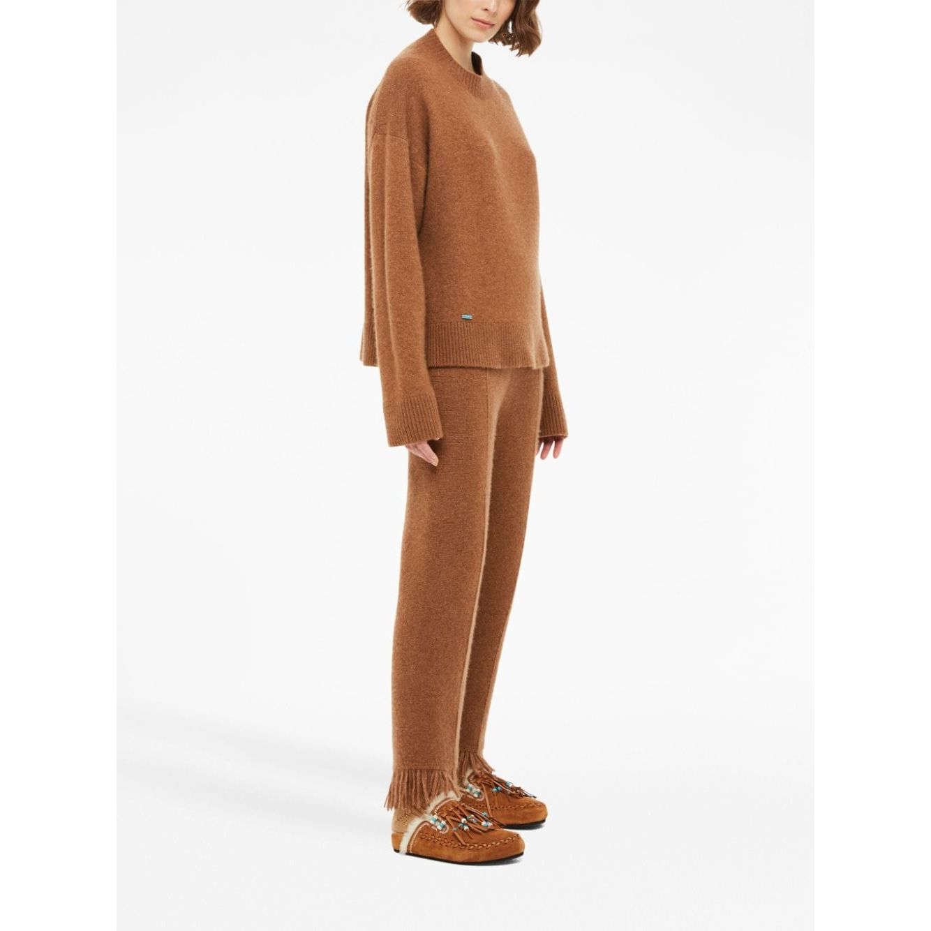 Alanui Trousers Camel LWHG001F23KNI0026200