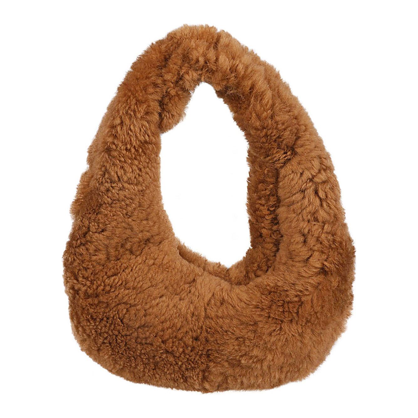 Anita Bilardi Faux fur shoulder bag TWISTCAMEL
