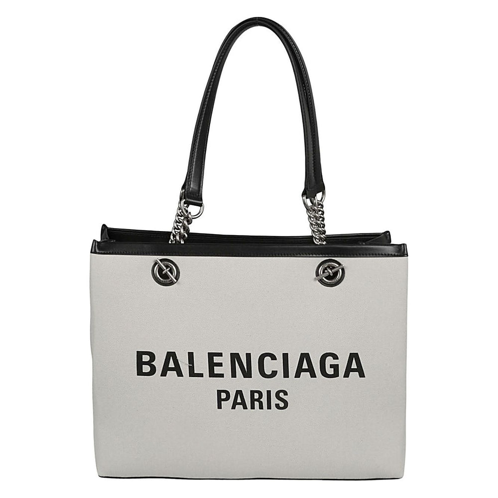 Balenciaga logo print canvas tote bag 7599732AAOK9260-AI23