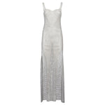 SANTA BRAND Dresses Silver MAXISUNDRESSSILVERWHITESTONE