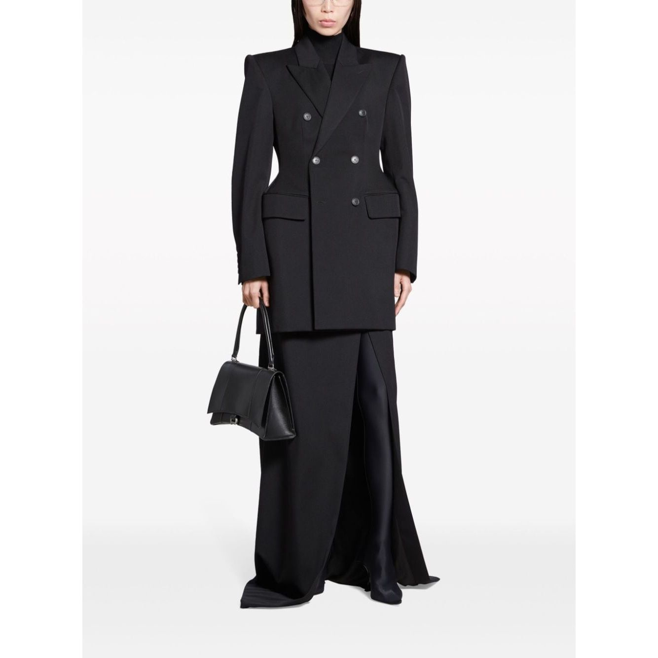 Balenciaga Hourglass Virgin Wool Double-breasted Blazer 768891TPT241000