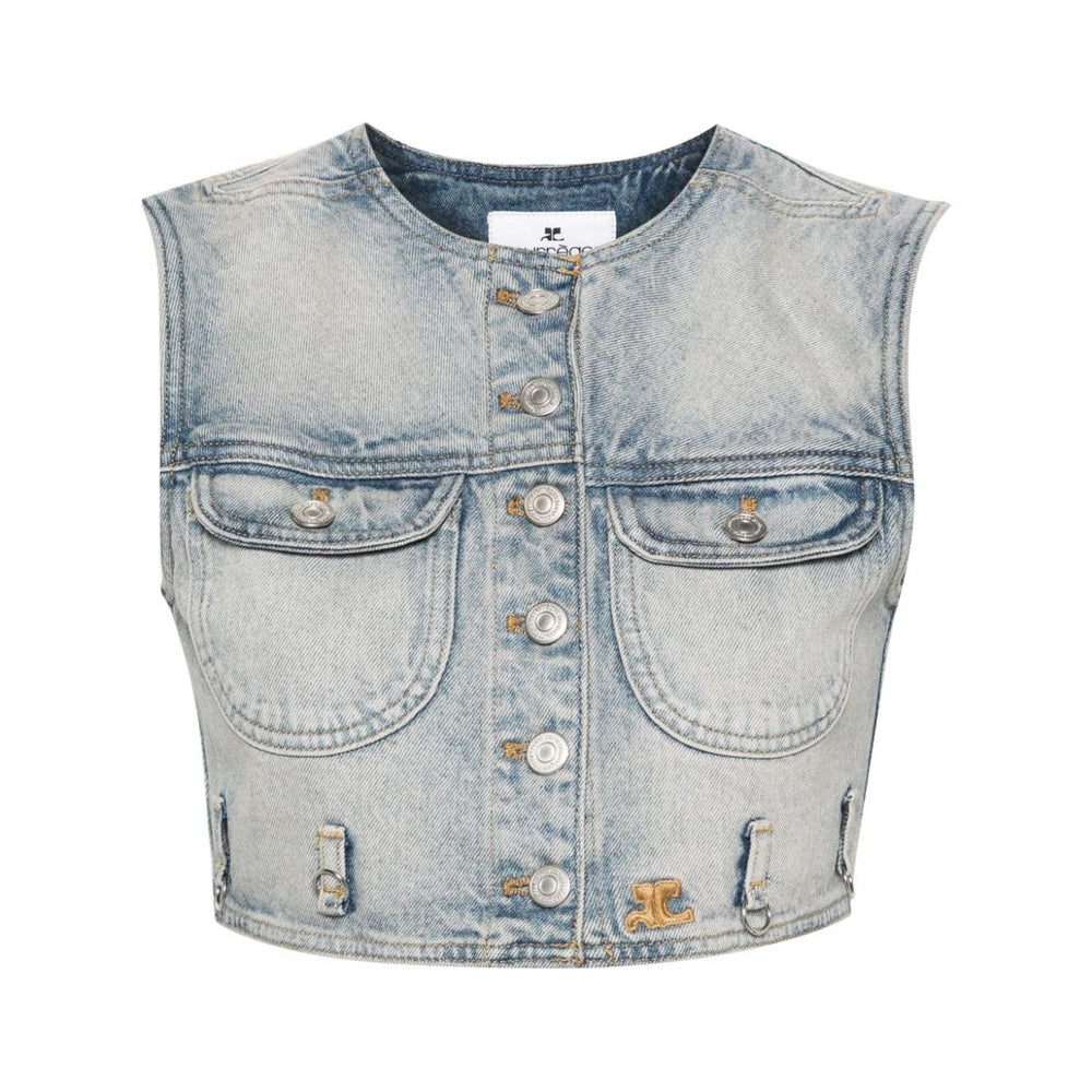 COURREGES PRE Sweaters Clear Blue 124DBL153DE00167011
