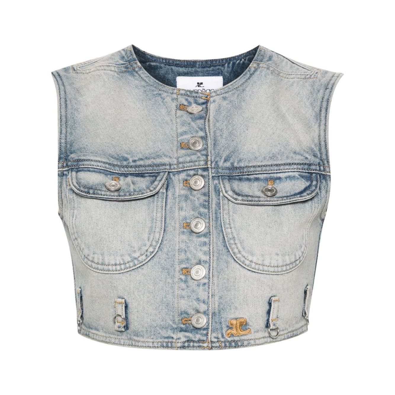 COURREGES PRE Sweaters Clear Blue 124DBL153DE00167011