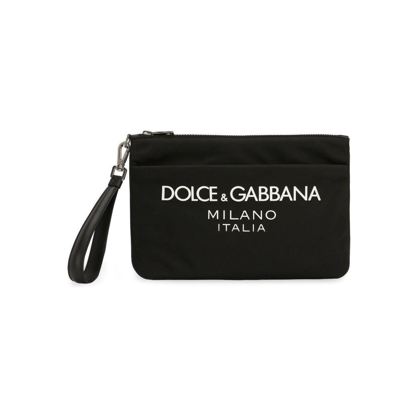 Dolce & Gabbana Nylon pouch with rubberized logo BP3259AG1828B956