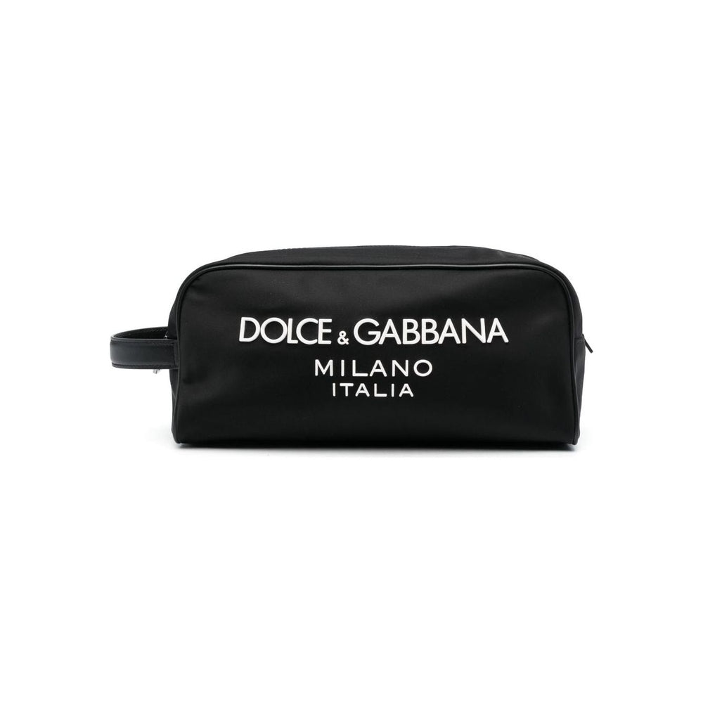 Dolce & Gabbana Nylon toiletry bag with rubberized logo BT0989AG1828B956