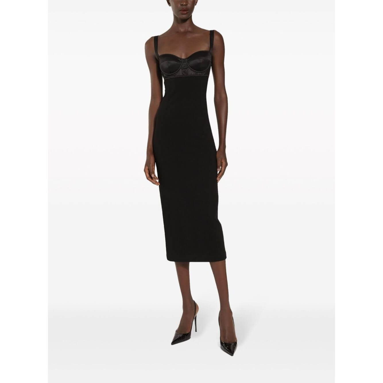Dolce & Gabbana Jersey longuette dress with bustier bra top F6DBXTFUGKFN0000-P24