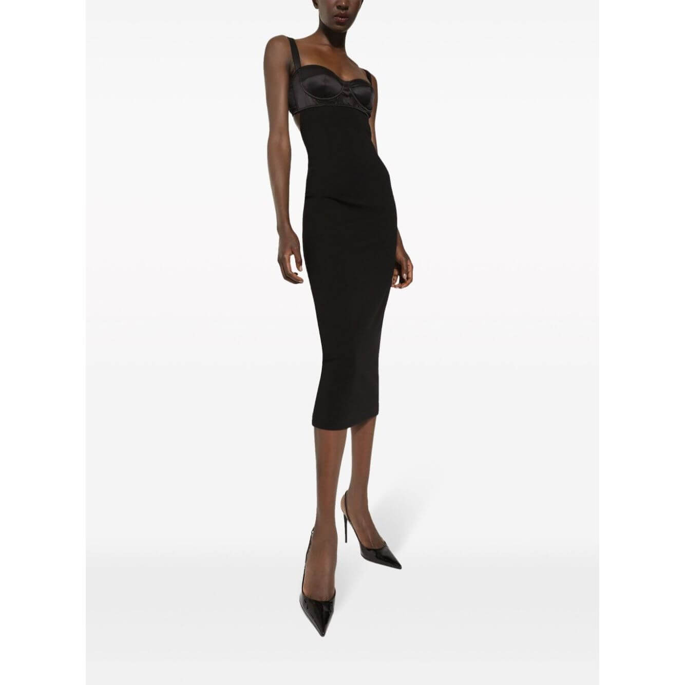 Dolce & Gabbana Jersey longuette dress with bustier bra top F6DBXTFUGKFN0000-P24