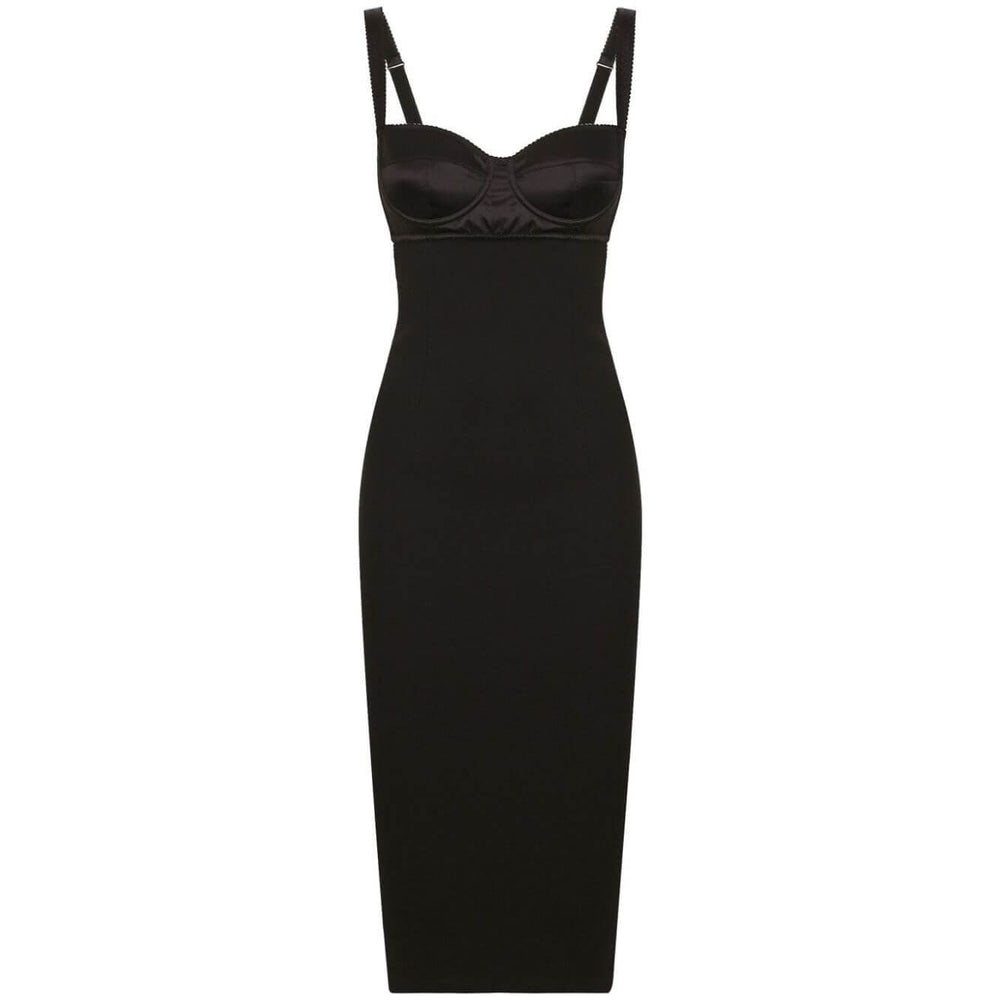 Dolce & Gabbana Jersey longuette dress with bustier bra top F6DBXTFUGKFN0000-P24
