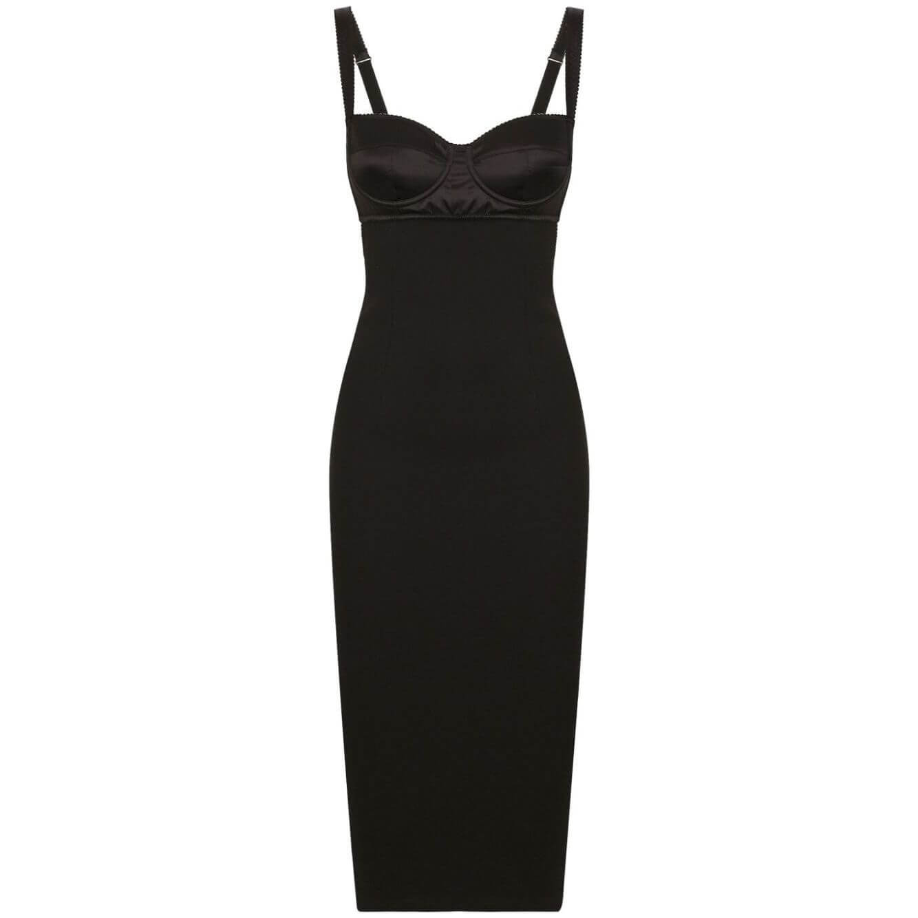 Dolce & Gabbana Jersey longuette dress with bustier bra top F6DBXTFUGKFN0000-P24
