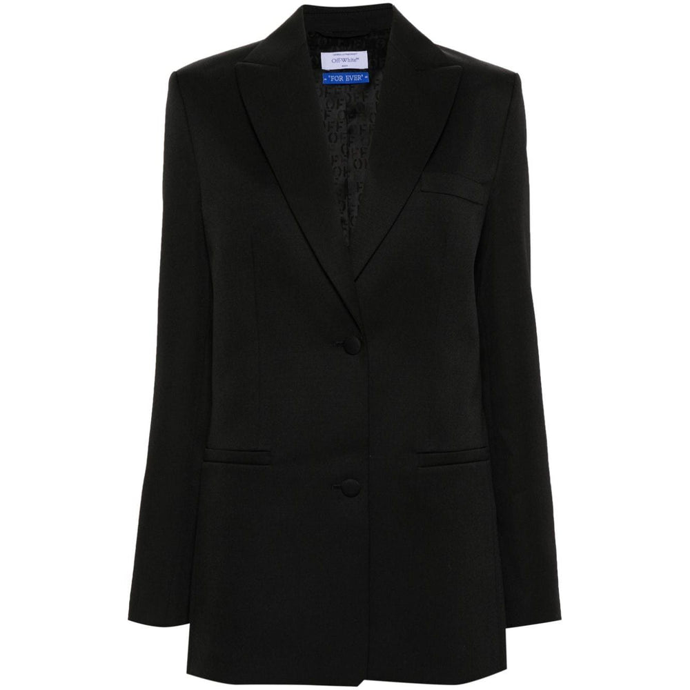 Off White single-breasted virgin-wool blazer OWEF099C99FAB0011010