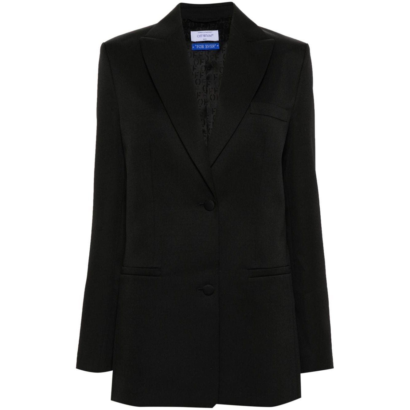 Off White single-breasted virgin-wool blazer OWEF099C99FAB0011010