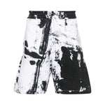 Alexander McQueen paint-splatter cotton shorts 781888QXAAW9080