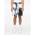 Alexander McQueen paint-splatter cotton shorts 781888QXAAW9080