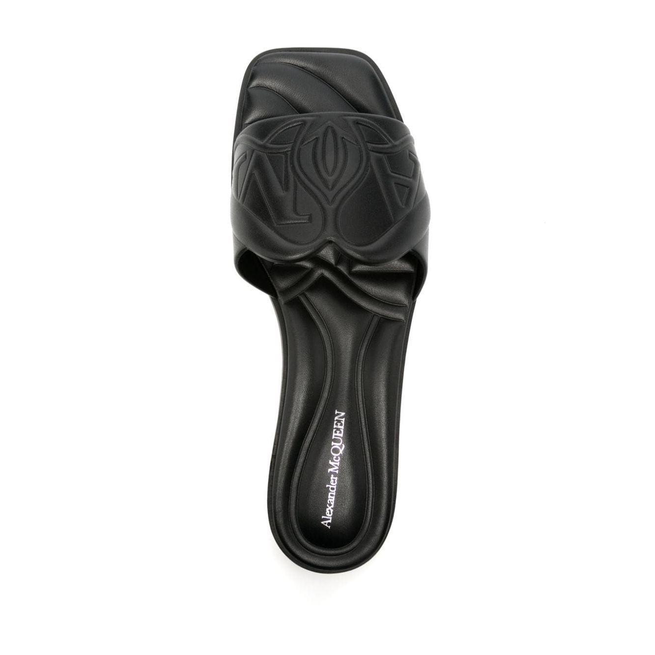 Alexander McQueen logo-embossed leather sandals 780714WIEAD1000