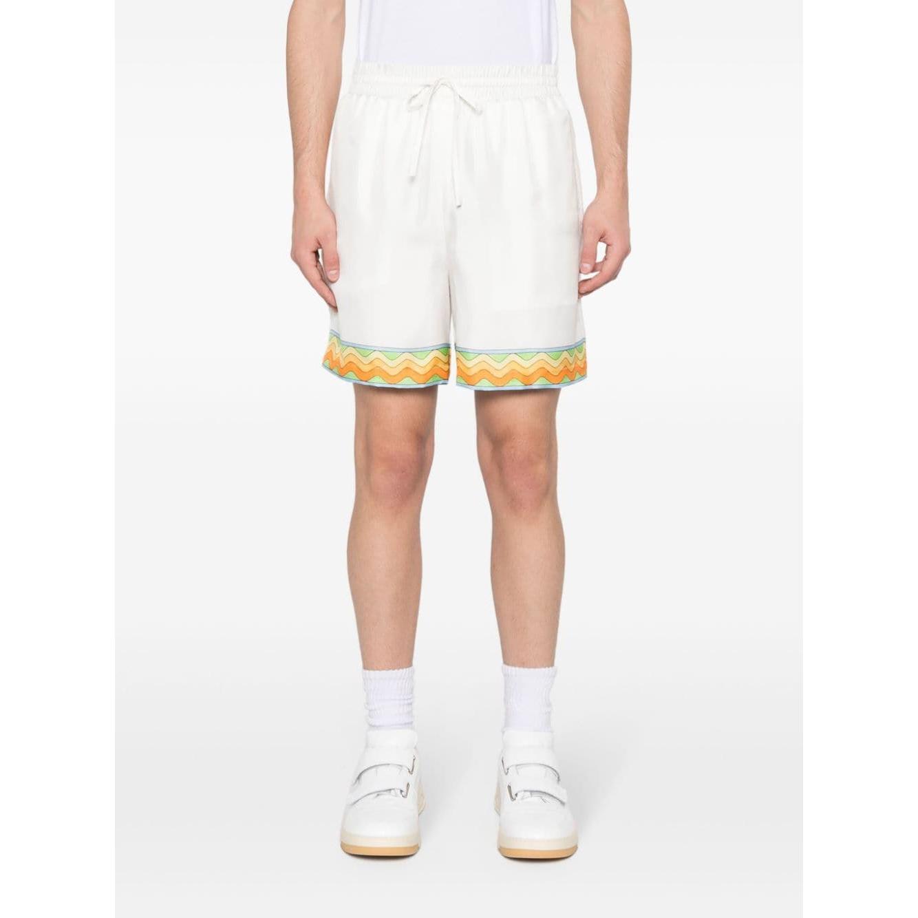 Casablanca Shorts White MS24TR01204AFROCUBISM