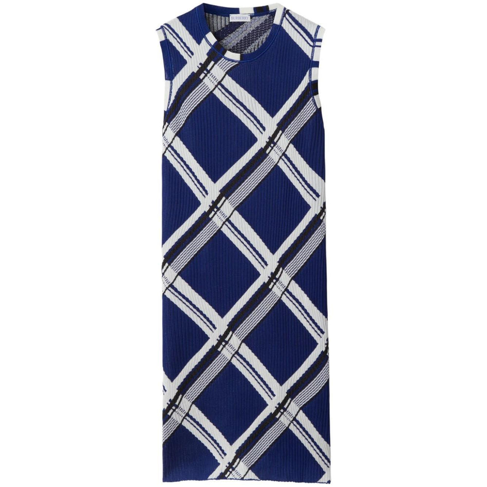 Burberry check-print silk dress 8087293B7369-P24