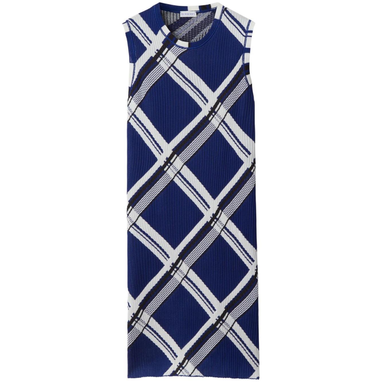 Burberry check-print silk dress 8087293B7369-P24