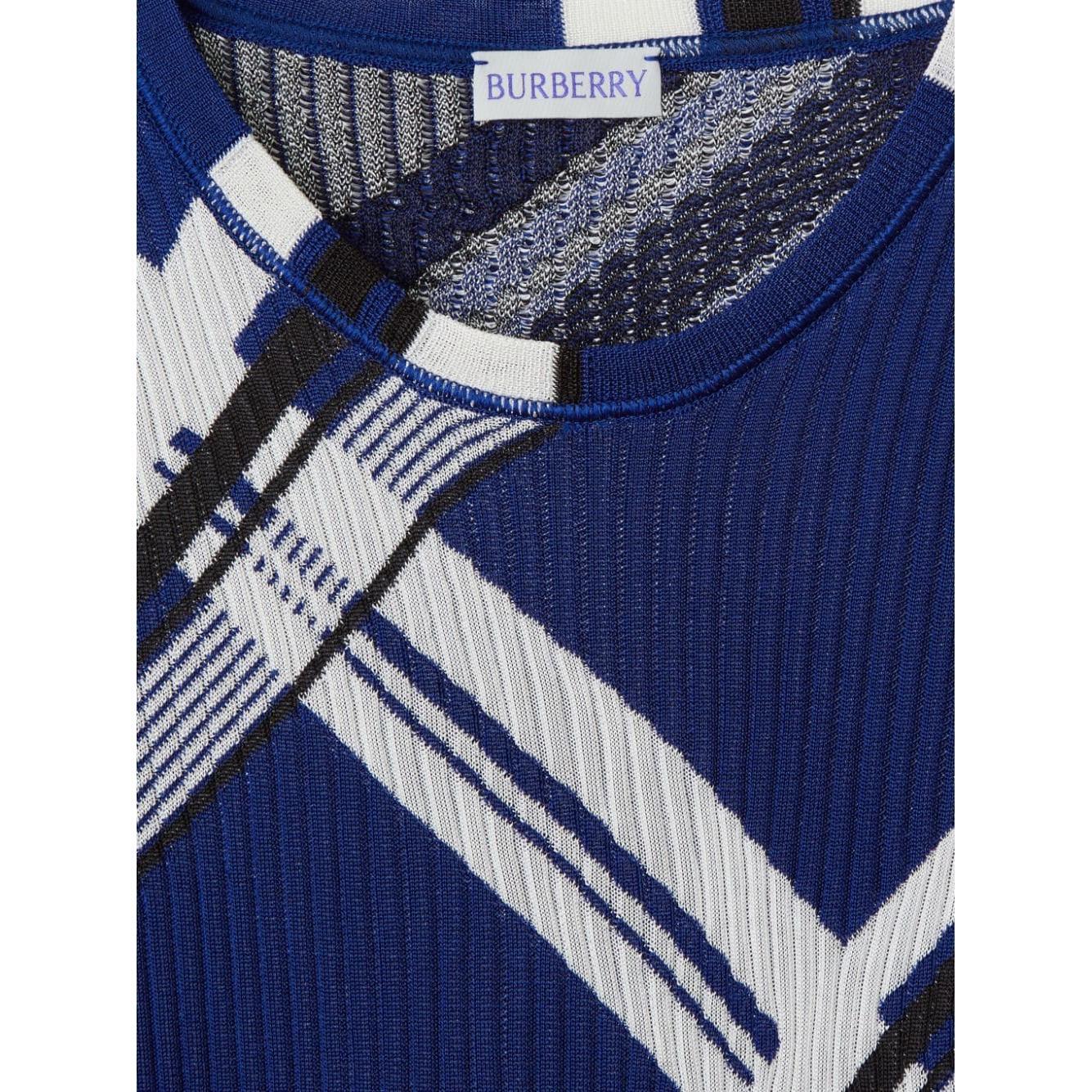Burberry check-print silk dress 8087293B7369-P24