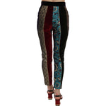 Dolce & Gabbana Multicolor Jacquard Cropped Tapered Pants PAN70040-38