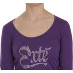 Exte Crystal Embellished U-Neck Blouse Exte Dark Slate Gray