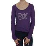 Exte Crystal Embellished U-Neck Blouse Exte Dark Slate Gray