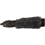 Dolce & Gabbana Brown Mid Arm Length Leather Fur Gloves LB1011-7.5