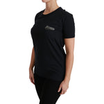 Dolce & Gabbana Blue Amore Patch Crewneck Cotton Top T-shirt TSH4437-38