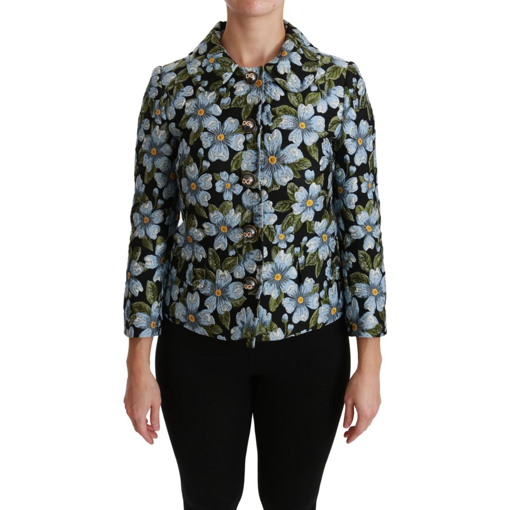 Dolce & Gabbana Multicolor Floral Blazer Coat Polyester Jacket JKT2565-40