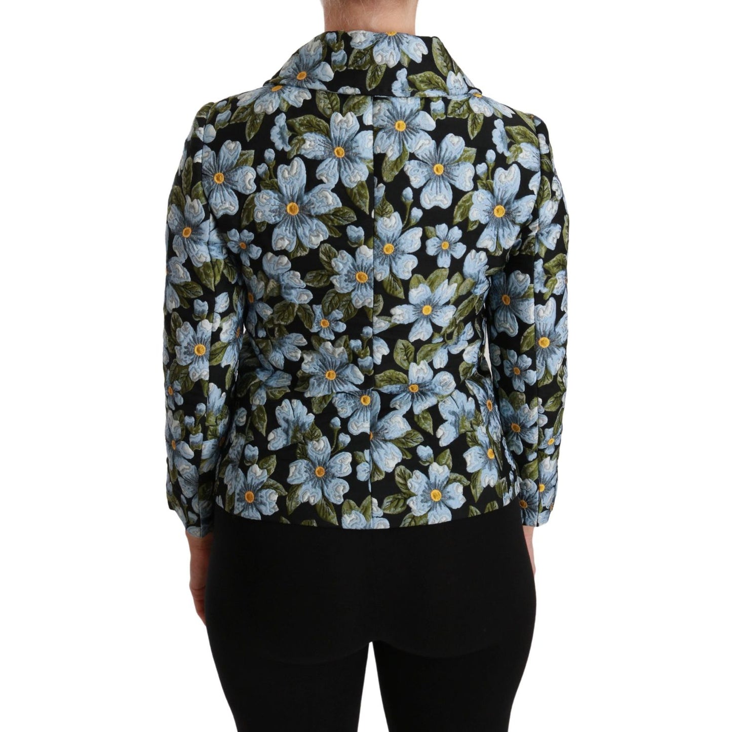 Dolce & Gabbana Multicolor Floral Blazer Coat Polyester Jacket JKT2565-40