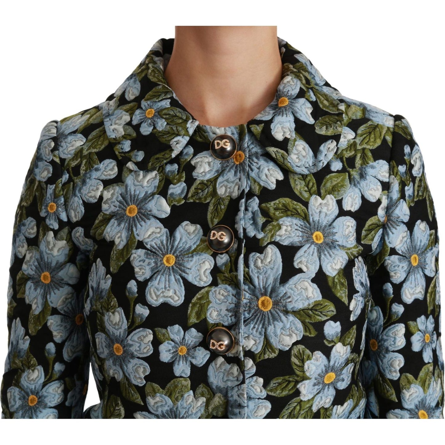 Dolce & Gabbana Multicolor Floral Blazer Coat Polyester Jacket JKT2565-40